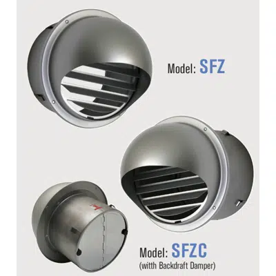 afbeelding voor Model SFZ & SFZC Aluminum Dryer Vent