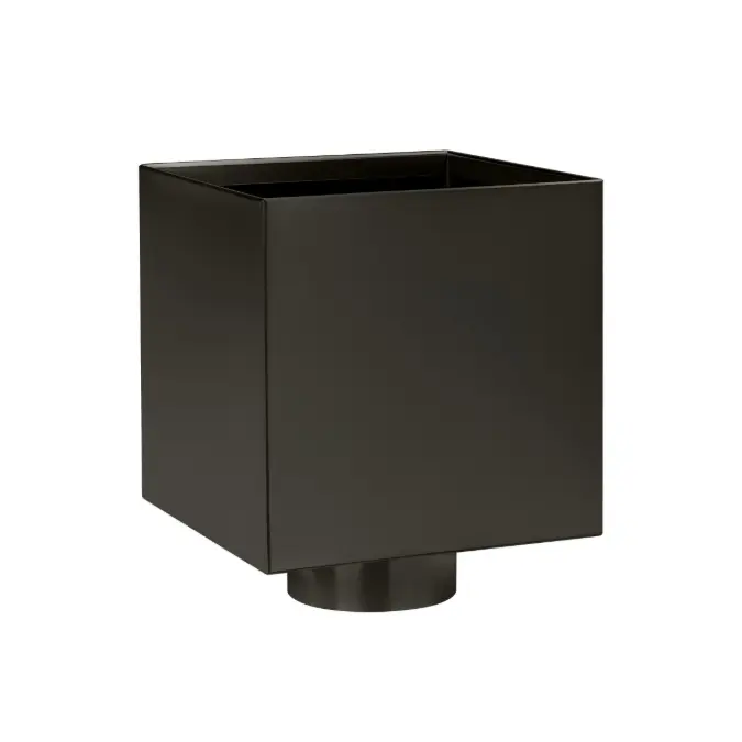 Flat roof hopper, cubic without inflow
