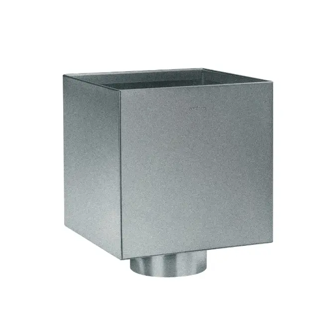 GRÖMO ALUSTAR Flat roof hopper, cubic, without inflow
