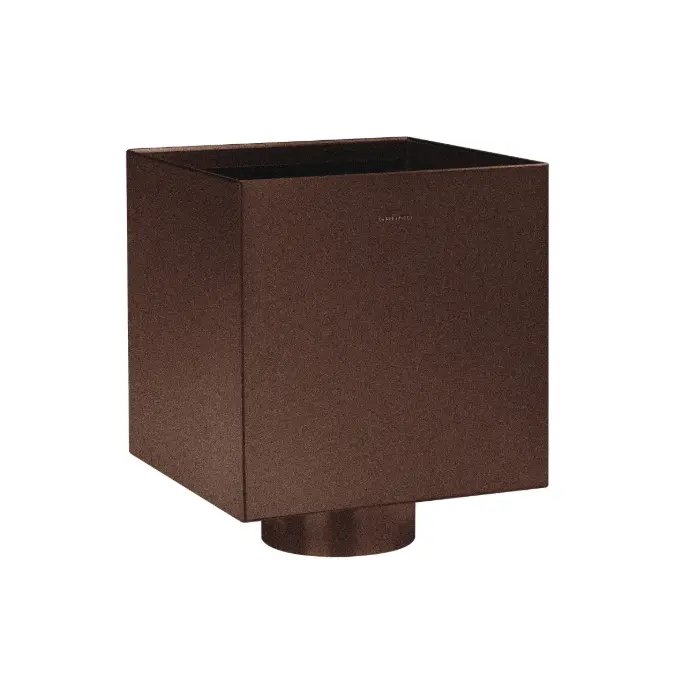 GRÖMO ALUSTAR Flat roof hopper, cubic, without inflow