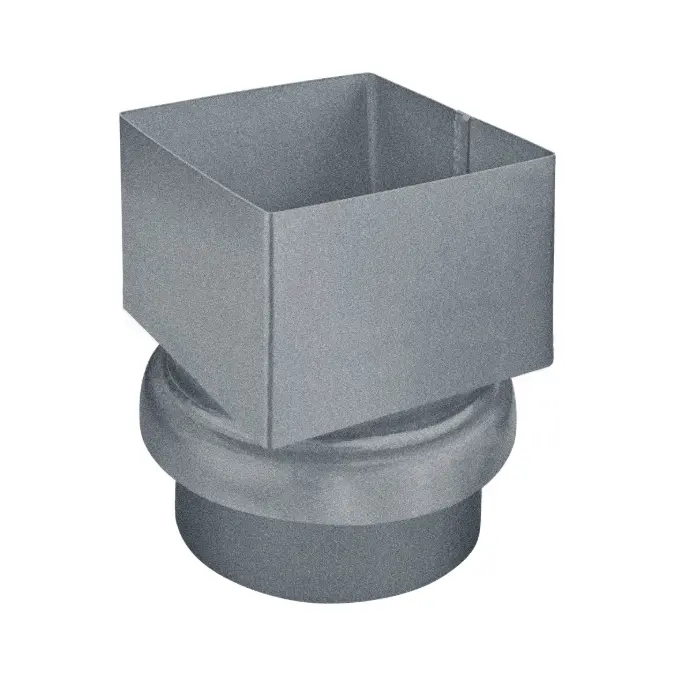 GRÖMO ALUSTAR downpipe to standpipe adapter box shape to round