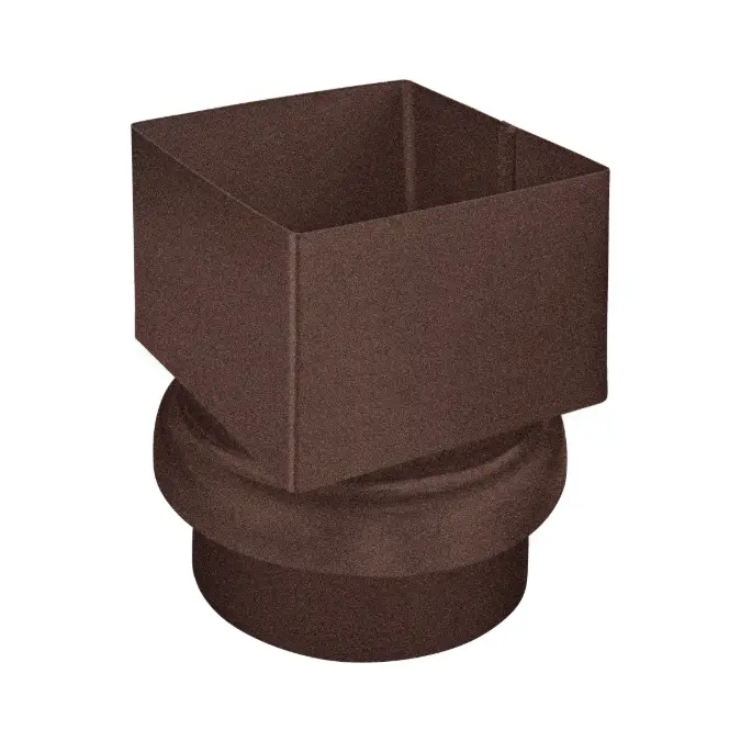 GRÖMO ALUSTAR downpipe to standpipe adapter box shape to round