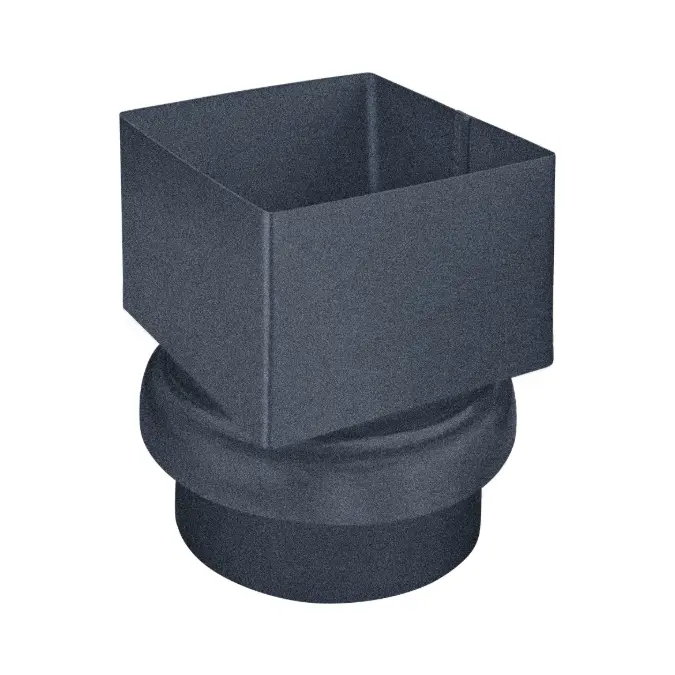 GRÖMO ALUSTAR downpipe to standpipe adapter box shape to round