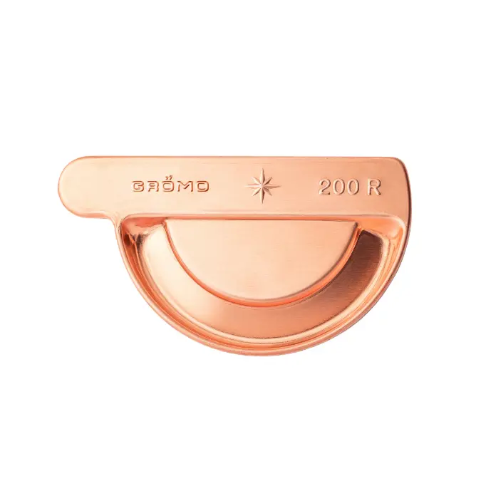 Plug-in gutter end cap half round right