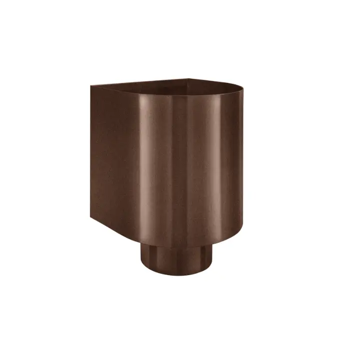 GRÖMO ALUSTAR Flat roof hopper, half round without inflow