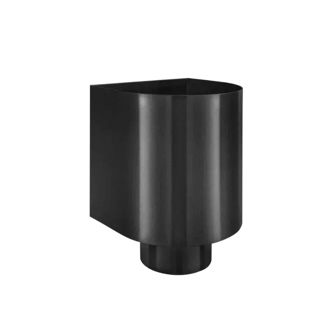 GRÖMO ALUSTAR Flat roof hopper, half round without inflow