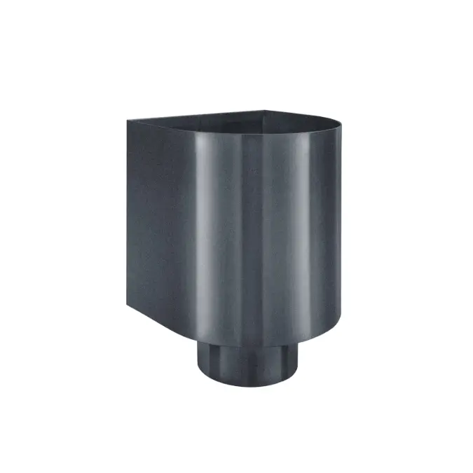 GRÖMO ALUSTAR Flat roof hopper, half round without inflow