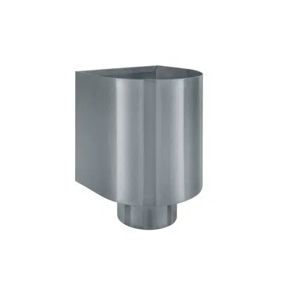 Image for GRÖMO ALUSTAR Flat roof hopper, half round without inflow