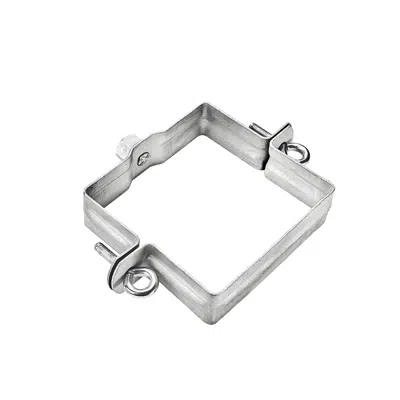 kép a termékről - Square downpipe clamp with threaded nut M10