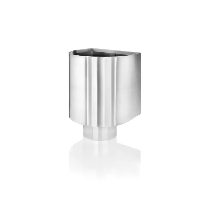 Flat roof hopper, half round without inflow