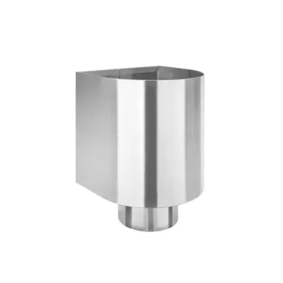 Image for Flat roof hopper, half round without inflow