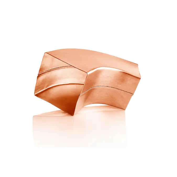 Square pipe elbow 72°