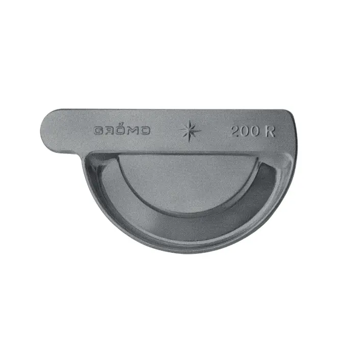 GRÖMO ALUSTAR Plug-in gutter end cap half round right