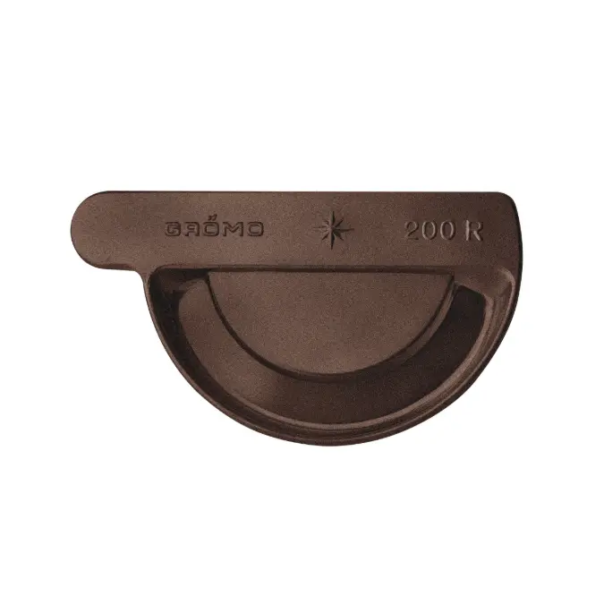 GRÖMO ALUSTAR Plug-in gutter end cap half round right