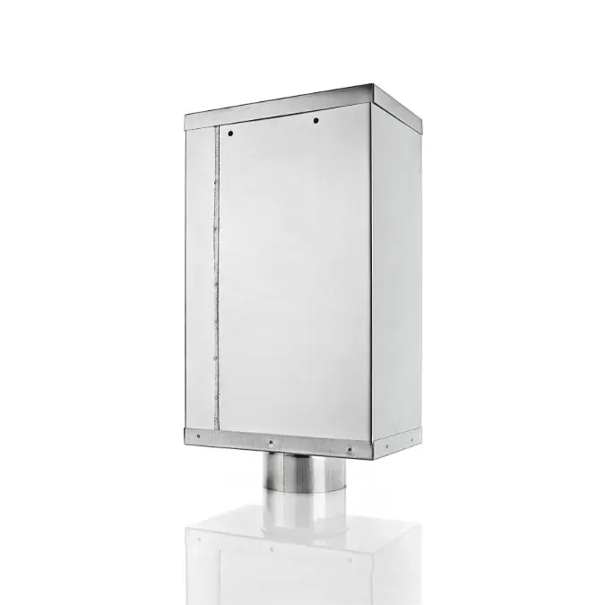 Flat roof hopper without inflow