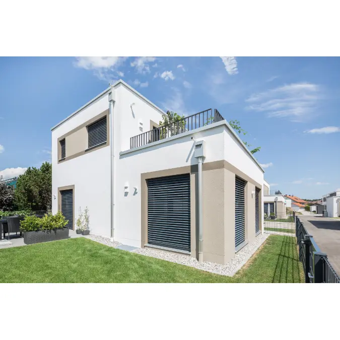 Flat roof hopper without inflow