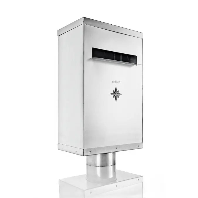 Flat roof hopper without inflow