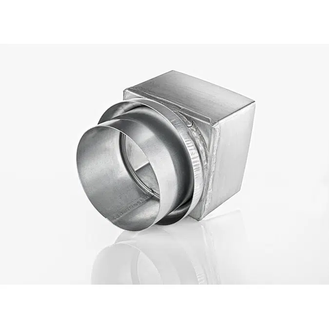Downpipe to standpipe adapter box shape to round