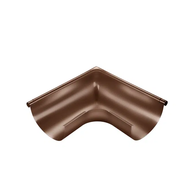 Gutter corner exterior corner, 90° half round