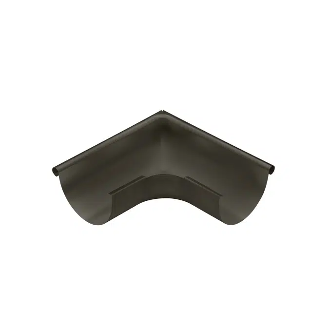 Gutter corner exterior corner, 90° half round