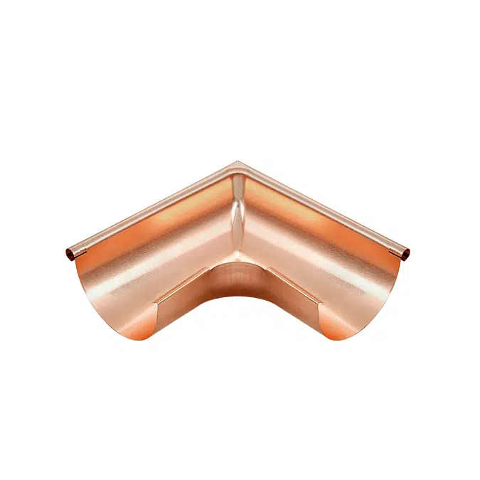 Gutter corner exterior corner, 90° half round