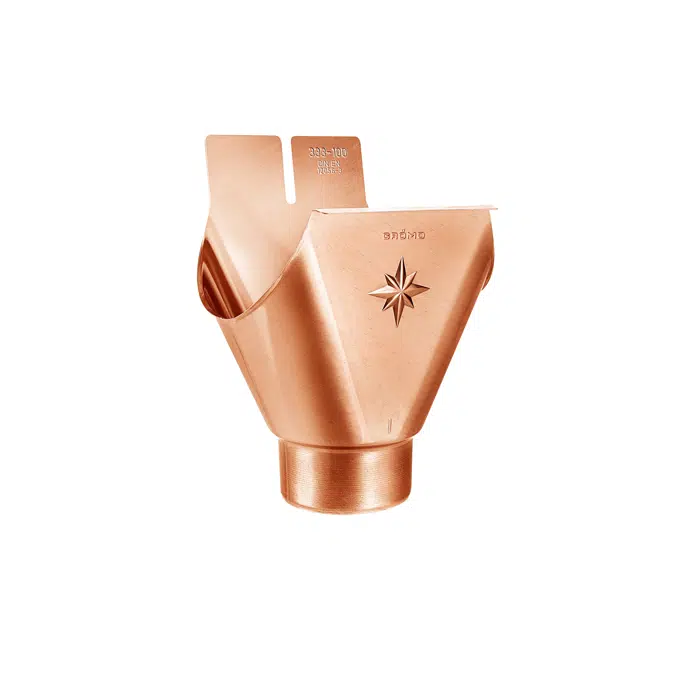 Plug-in gutter outlet oval - half round gutter