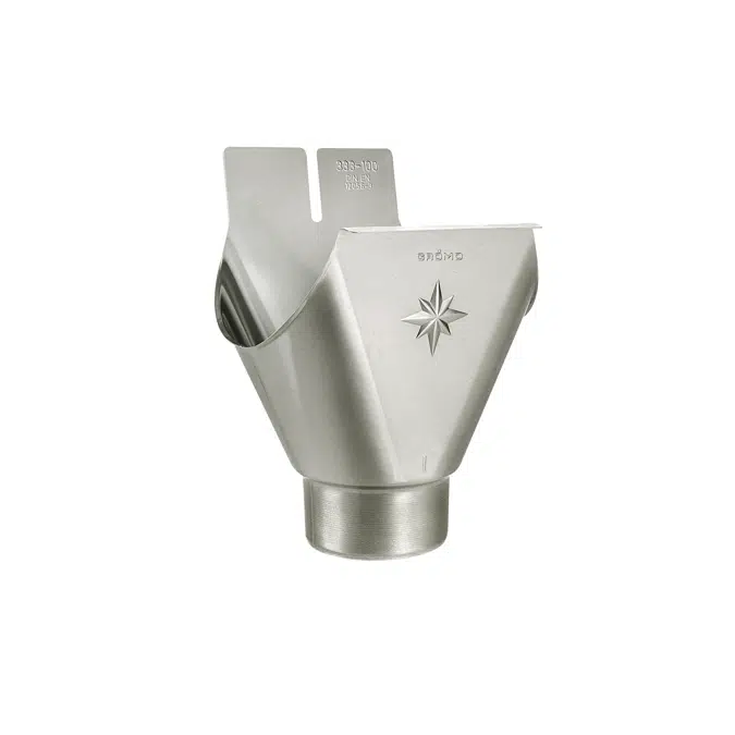 Plug-in gutter outlet oval - half round gutter