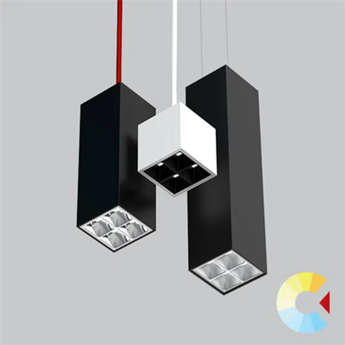 CLUSTER PENDANT, Parabolic Planar Downlight