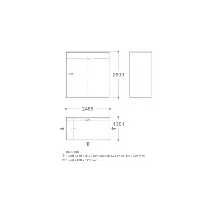 Isla Lineal 240x120 | Ambience for displaying tiles