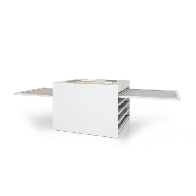 Tevere 120x120 | Drawer tile display cabinet