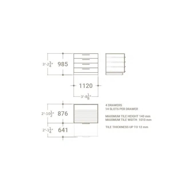 M4 Closed | Fliesen-Musterdisplay