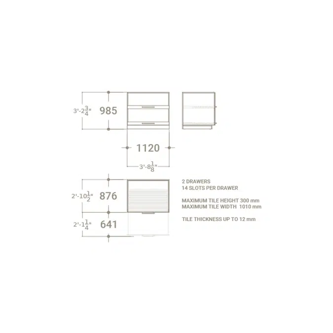 M2 Open | Fliesen-Musterschrank