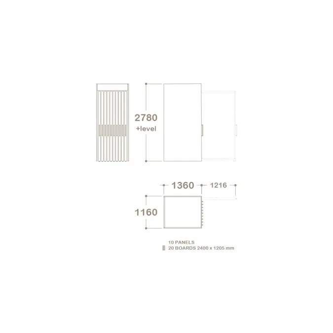 Londres XL 20/120 | Tile display unit
