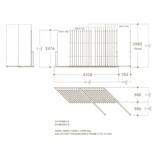Pisa Slimshow 24P | Tile displays for showrooms