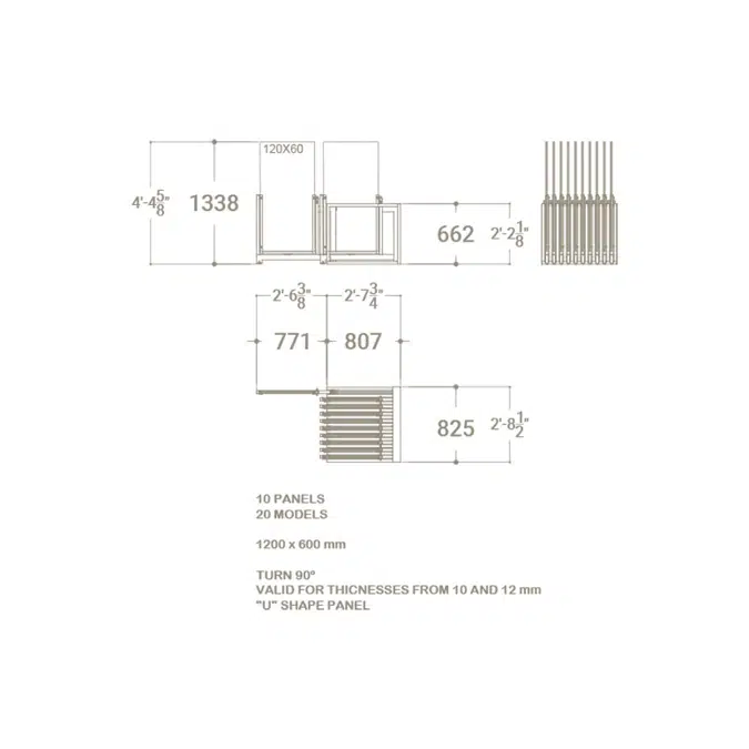 Colorado 10P 120X60 | Sliding tile display
