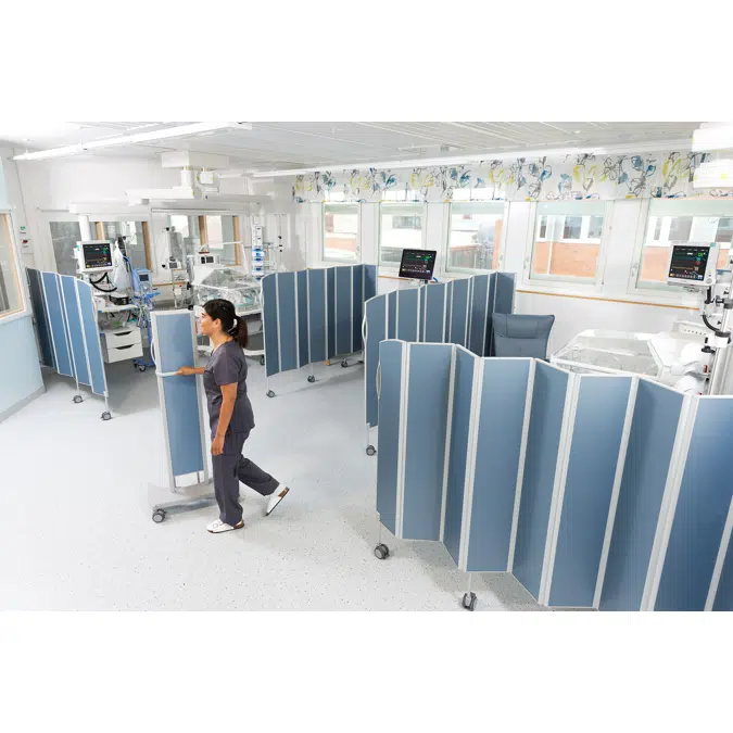 Silentia hospital folding privacy screen