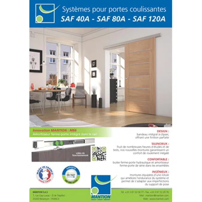 SAF 120A (L = 2 m) - pour portes en bois 120kg