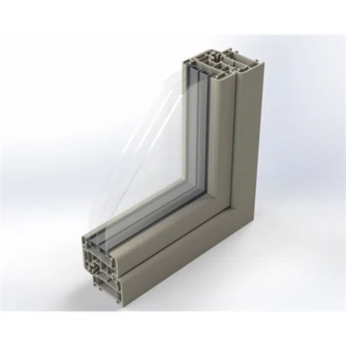Zendow#neo Double Window with Sidelight - Face mounted installation