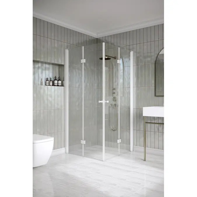 Classic 150 shower corner with folding doors