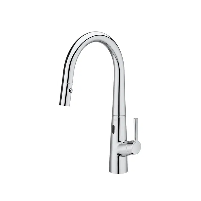 SYRA Electronic kitchen mixer with removable swivel spout and rinse shower function