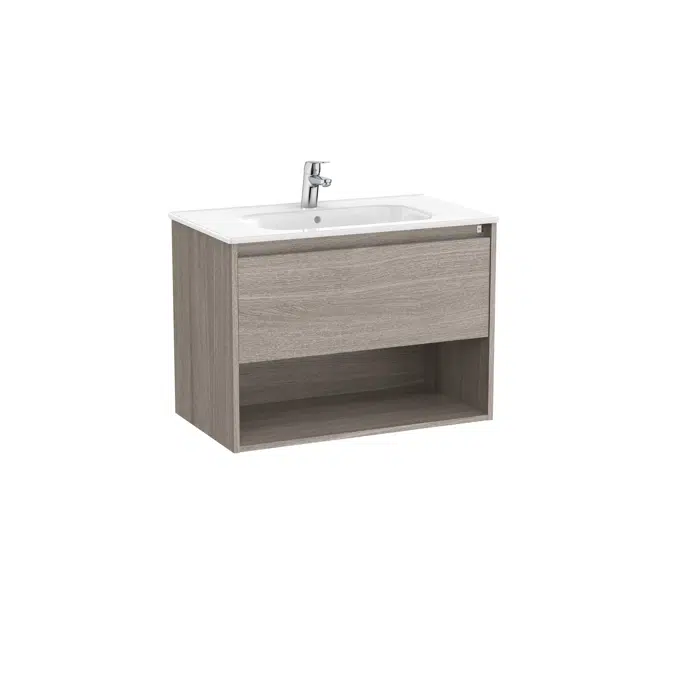 Tenor  Unik - base unit with one drawer, bottom shelf and basin