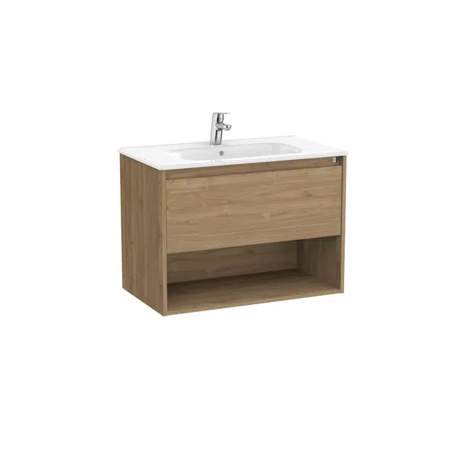 Tenor  Unik - base unit with one drawer, bottom shelf and basin