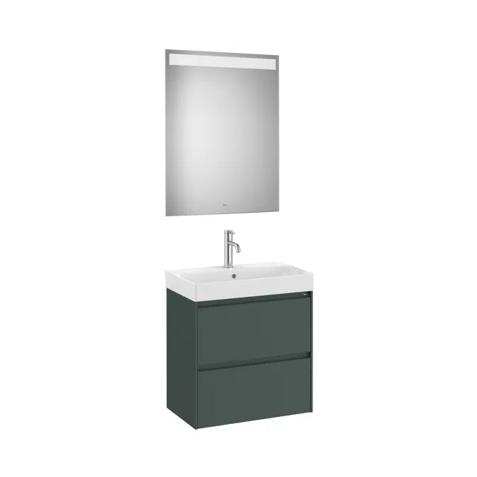 ONA Pack (compact base unit with two drawers, basin and LED mirror)