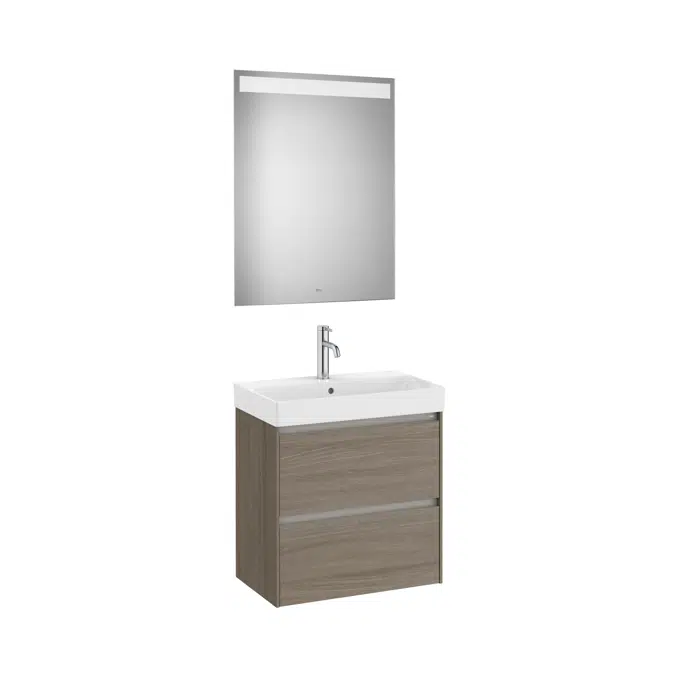 ONA Pack (compact base unit with two drawers, basin and LED mirror)