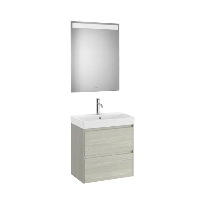 ONA Pack (compact base unit with two drawers, basin and LED mirror)