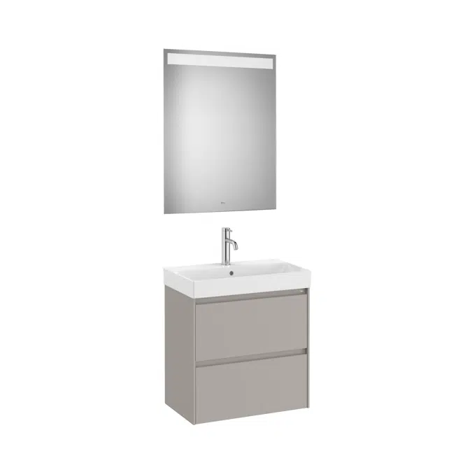 ONA Pack (compact base unit with two drawers, basin and LED mirror)