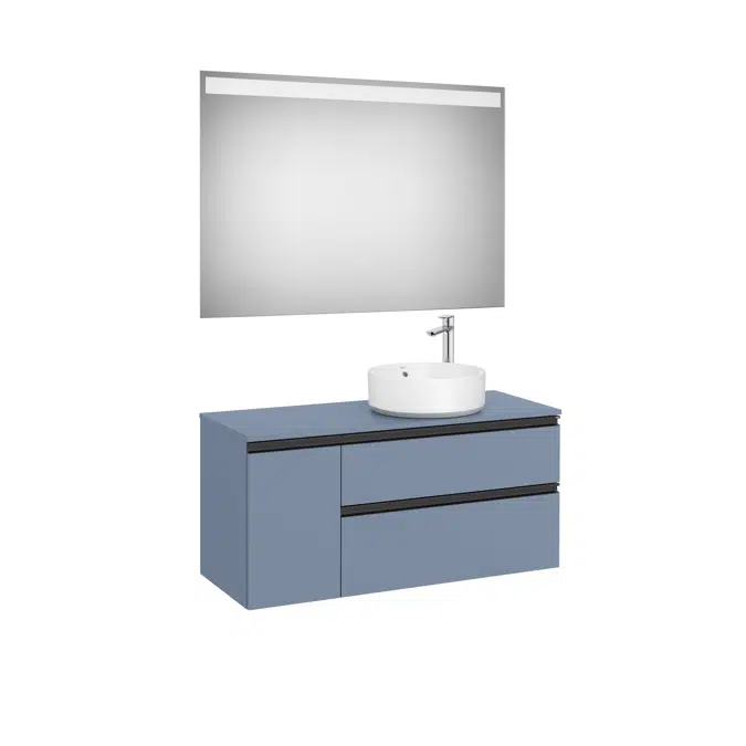 THE GAP  1100 Pack (base unit 2 drawers for right hand over countertop basin and LED mirror)