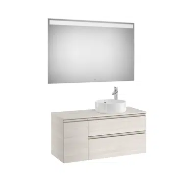 Image for THE GAP  1100 Pack (base unit 2 drawers for right hand over countertop basin and LED mirror)