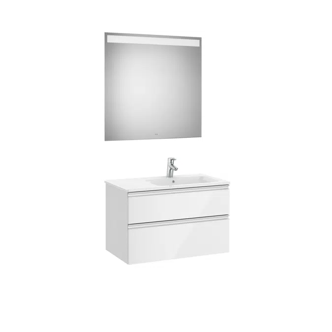 THE GAP 805 Pack (base unit 2 drawers, right hand basin and LED mirror)