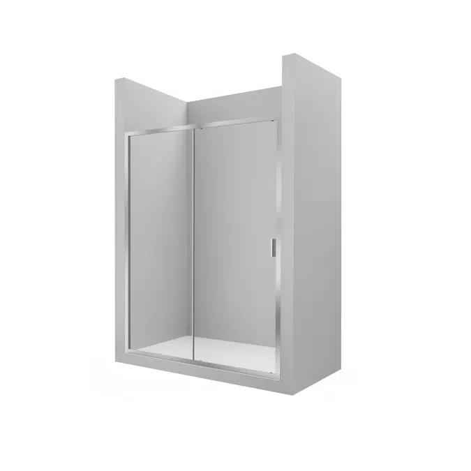 VICTORIA L2-E 1000 - Front shower enclosure with 1 sliding door + 1 fixed panel